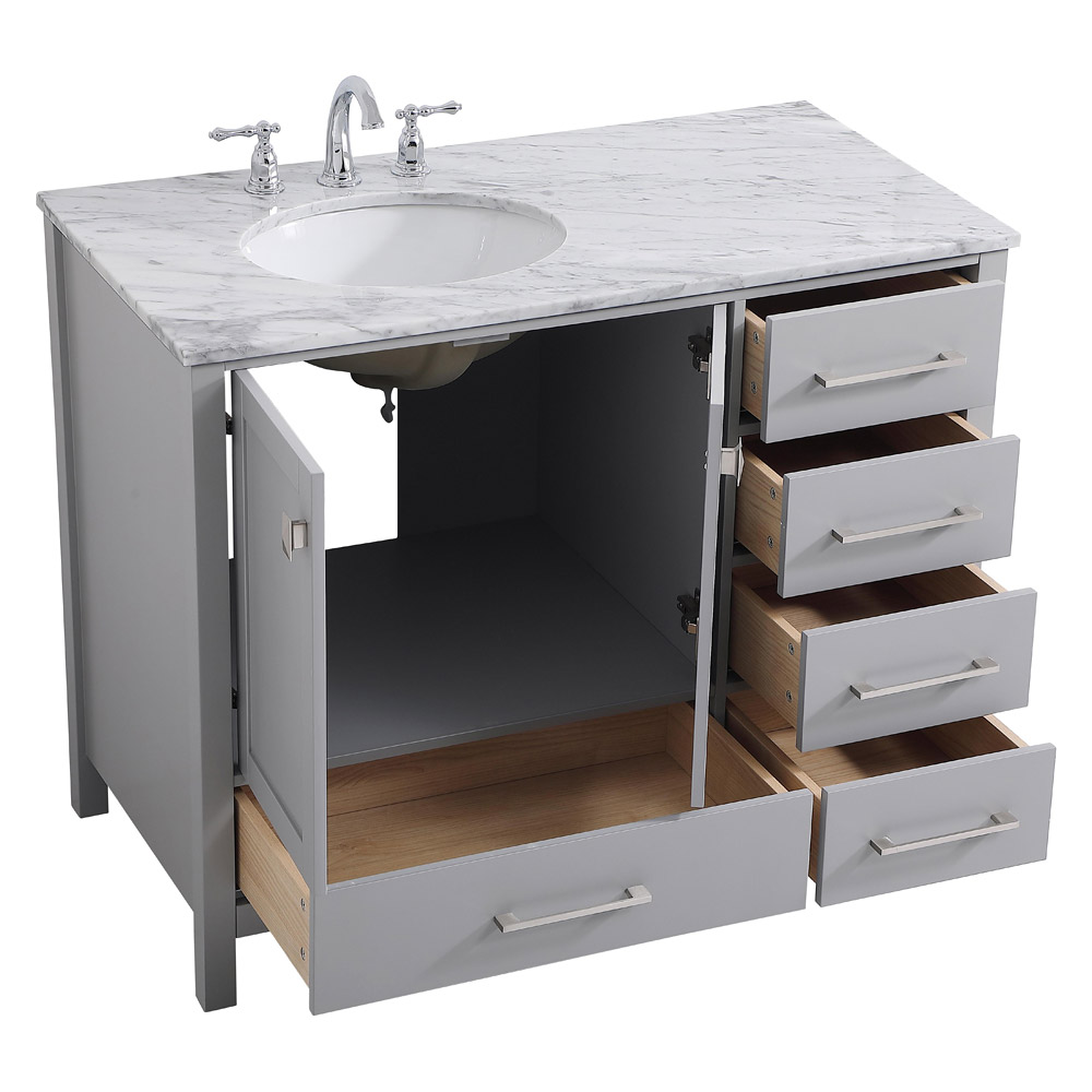 Elegant Bathroom Vanity - Gray, L 42" (VF18942GR)