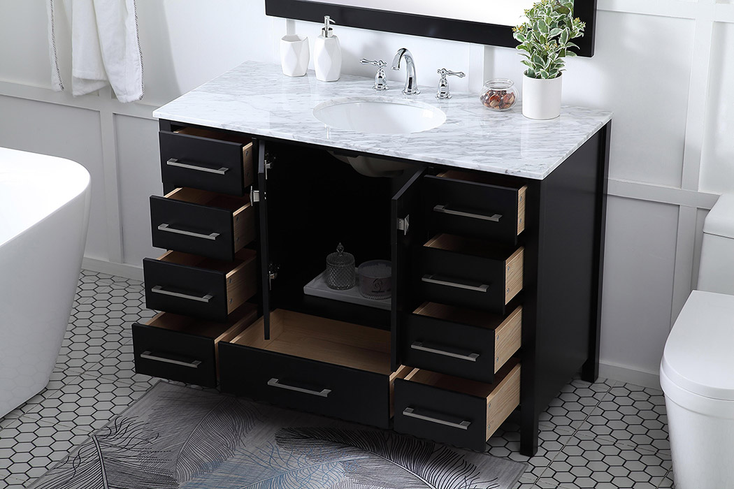 Elegant Bathroom Vanity - Black (VF18948BK)