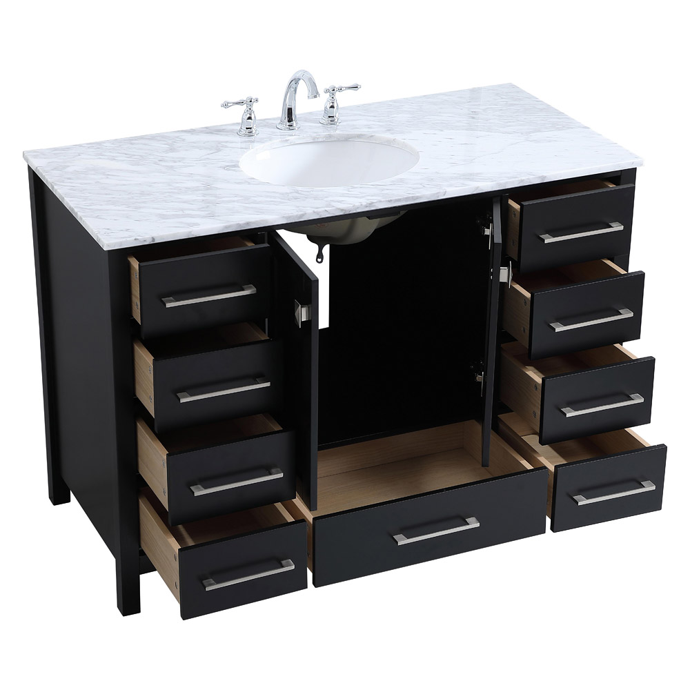 Elegant Bathroom Vanity - Black (VF18948BK)