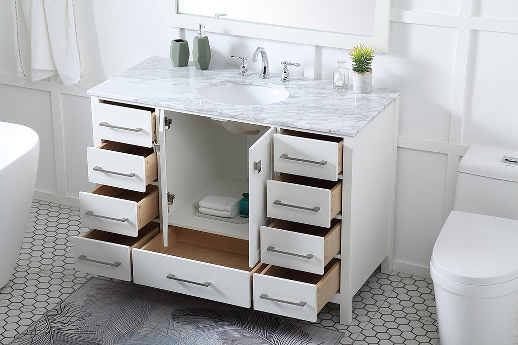 Elegant Bathroom Vanity - White (VF18948WH)