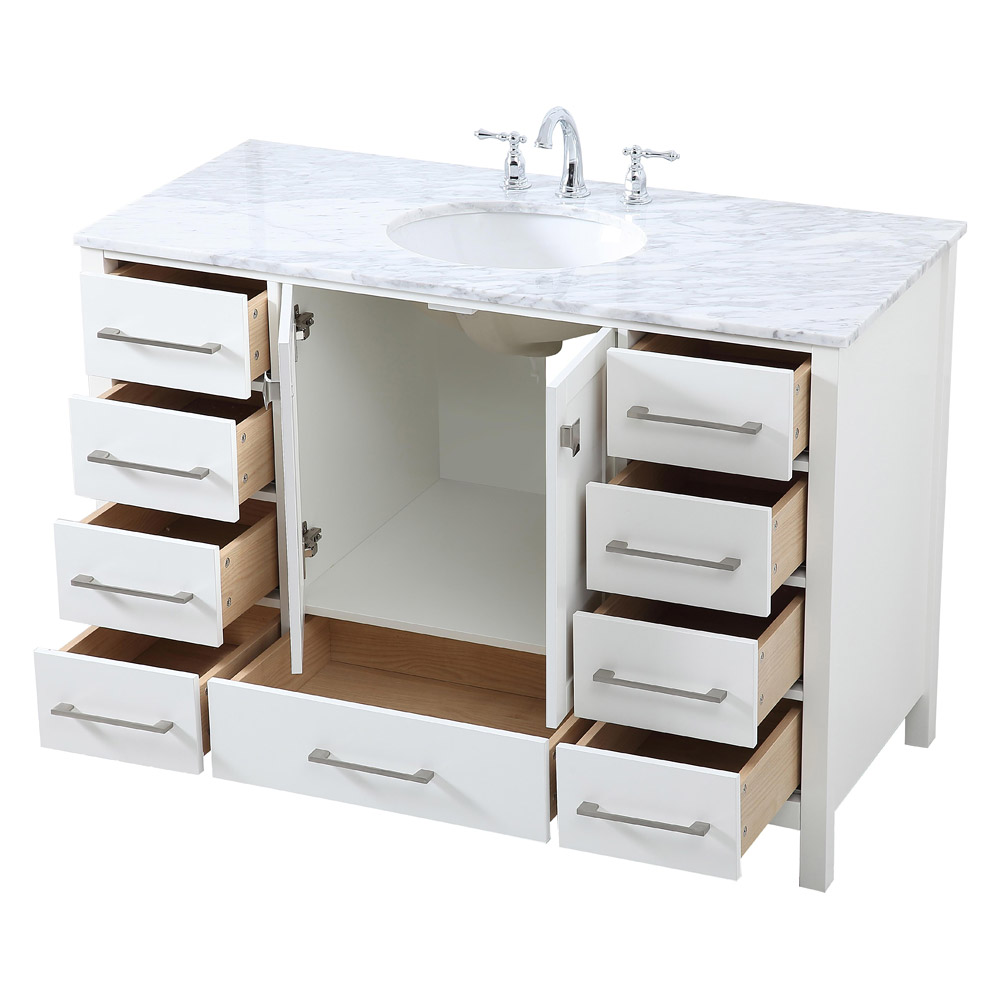 Elegant Bathroom Vanity - White (VF18948WH)