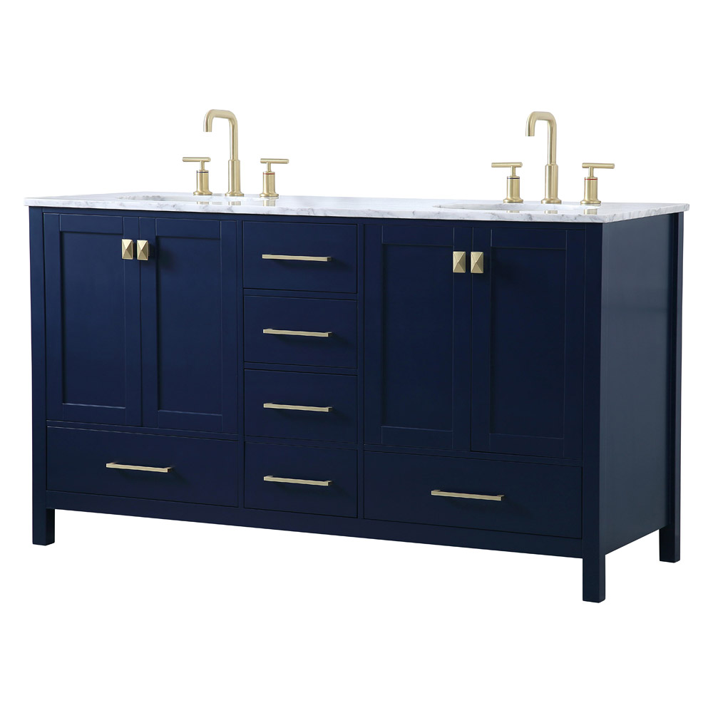 Elegant Bathroom Vanity - Blue, L 60" (VF18960DBL)