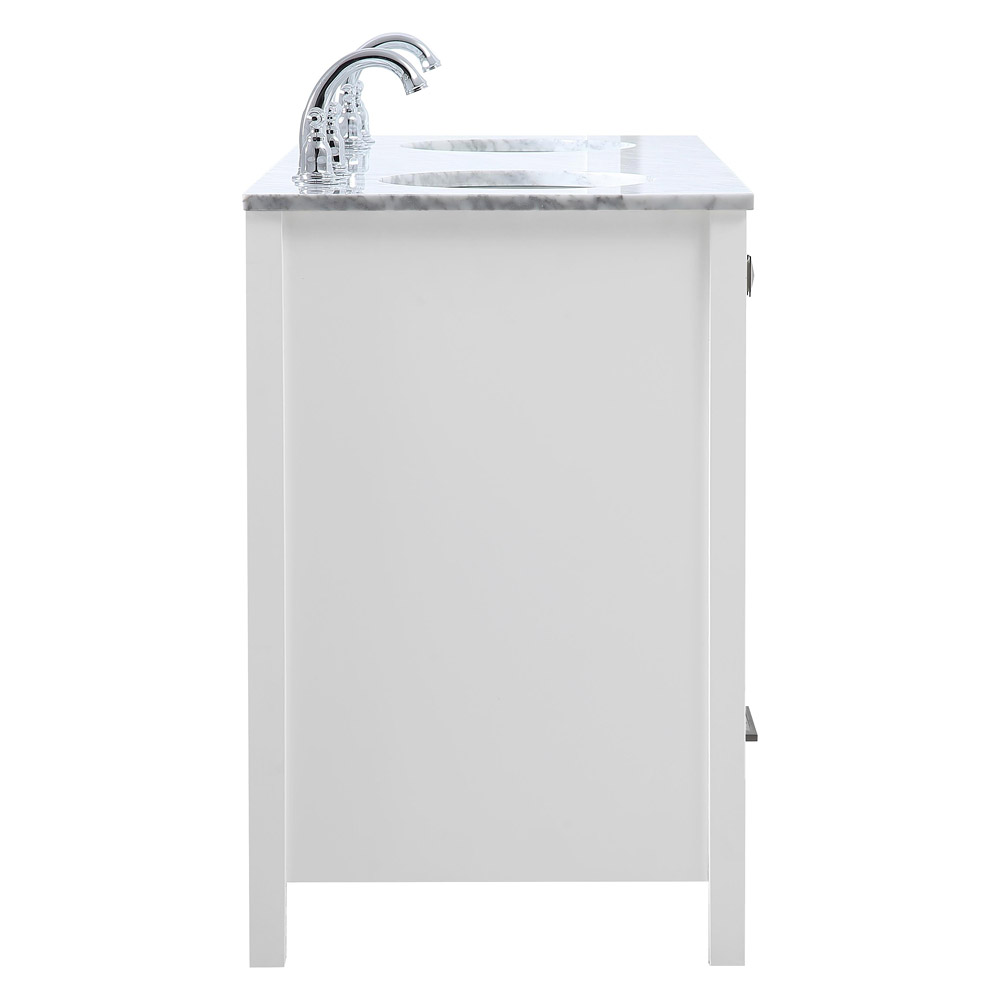 Elegant Bathroom Vanity - White, L 60" (VF18960DWH)