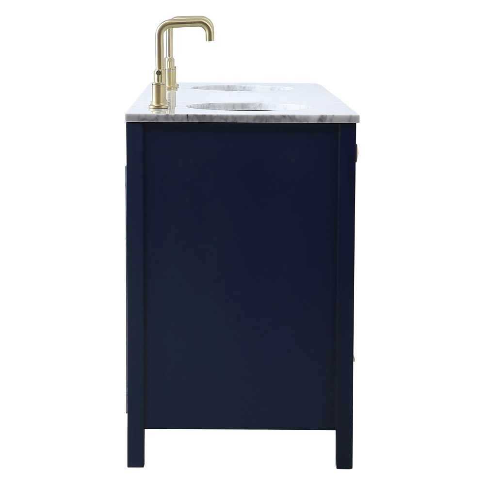 Elegant Bathroom Vanity - Blue, L 72" (VF18972DBL)