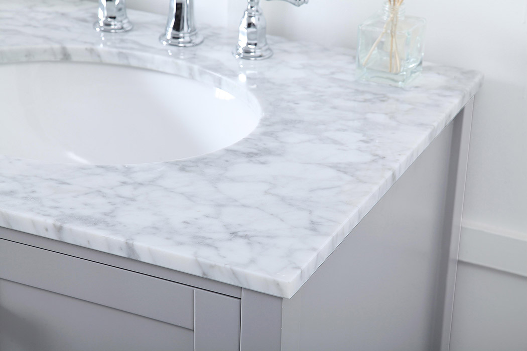 Elegant Bathroom Vanity - Gray, L 72" (VF18972DGR)