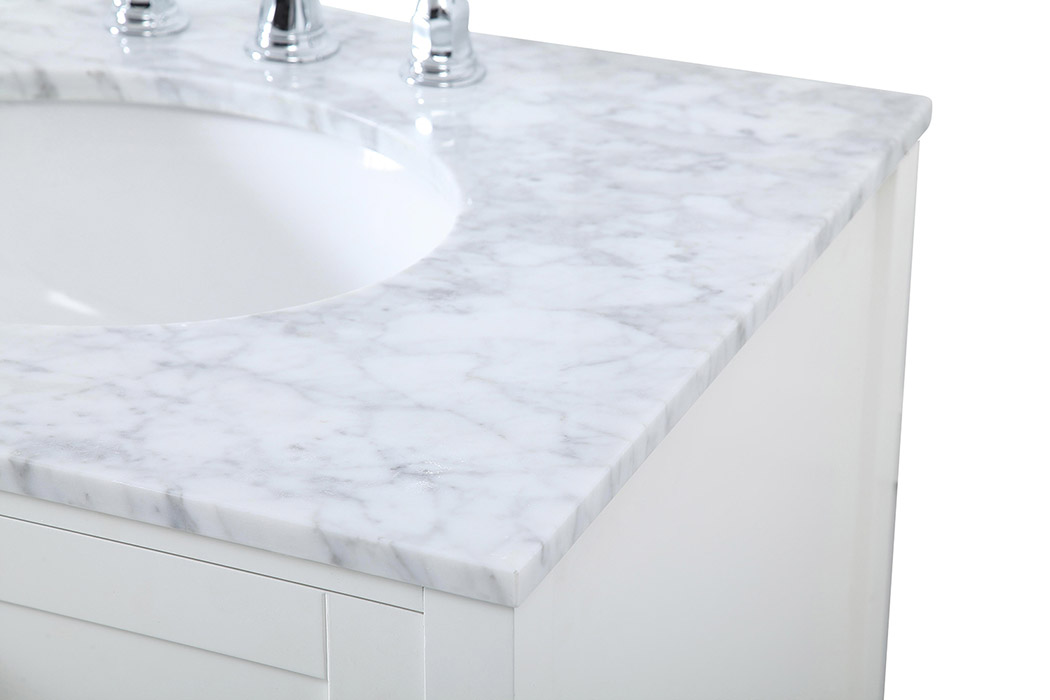 Elegant Bathroom Vanity - White, L 72" (VF18972DWH)