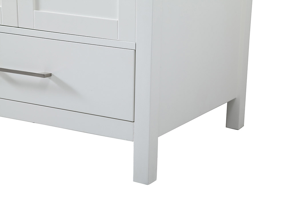 Elegant Bathroom Vanity - White, L 72" (VF18972DWH)