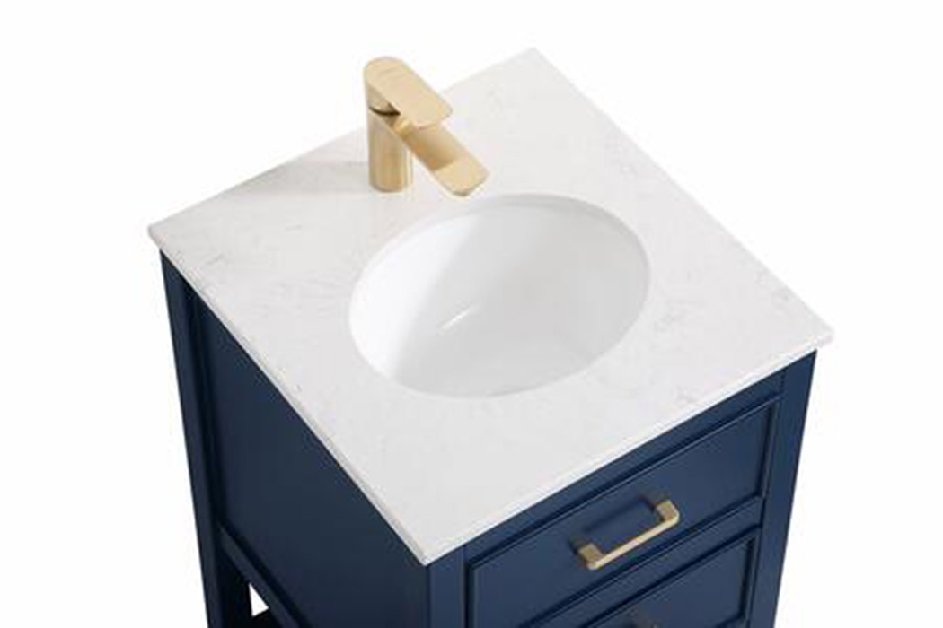 Elegant Bathroom Vanity - Blue, L 18" (VF19018BL)