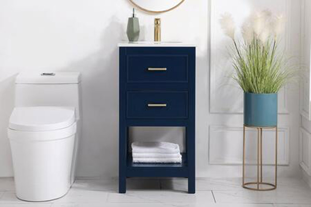 Elegant Bathroom Vanity - Blue, L 18" (VF19018BL)