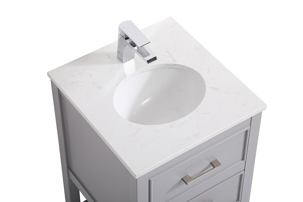 Elegant Bathroom Vanity - Gray, L 18" (VF19018GR)