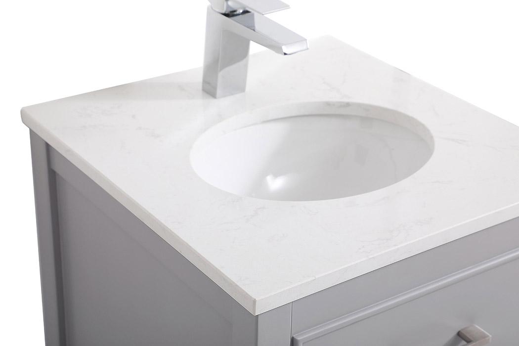 Elegant Bathroom Vanity - Gray, L 18" (VF19018GR)