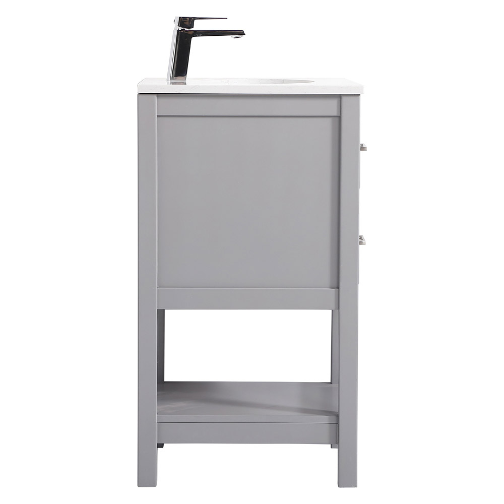 Elegant Bathroom Vanity - Gray, L 18" (VF19018GR)