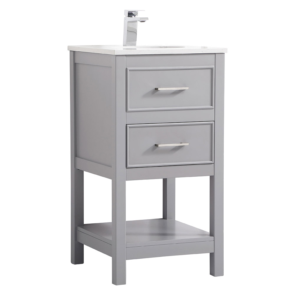 Elegant Bathroom Vanity - Gray, L 18" (VF19018GR)