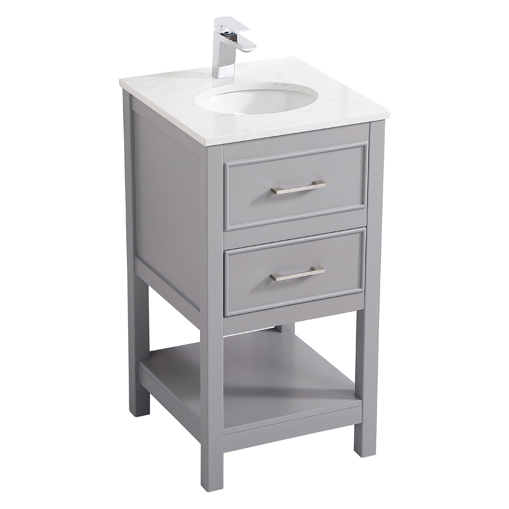 Elegant Bathroom Vanity - Gray, L 18" (VF19018GR)