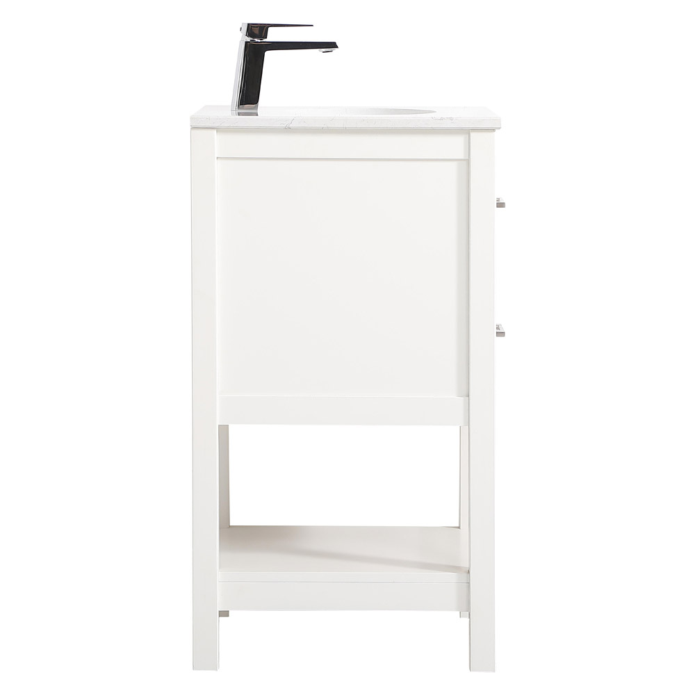 Elegant Bathroom Vanity - White, L 18" (VF19018WH)