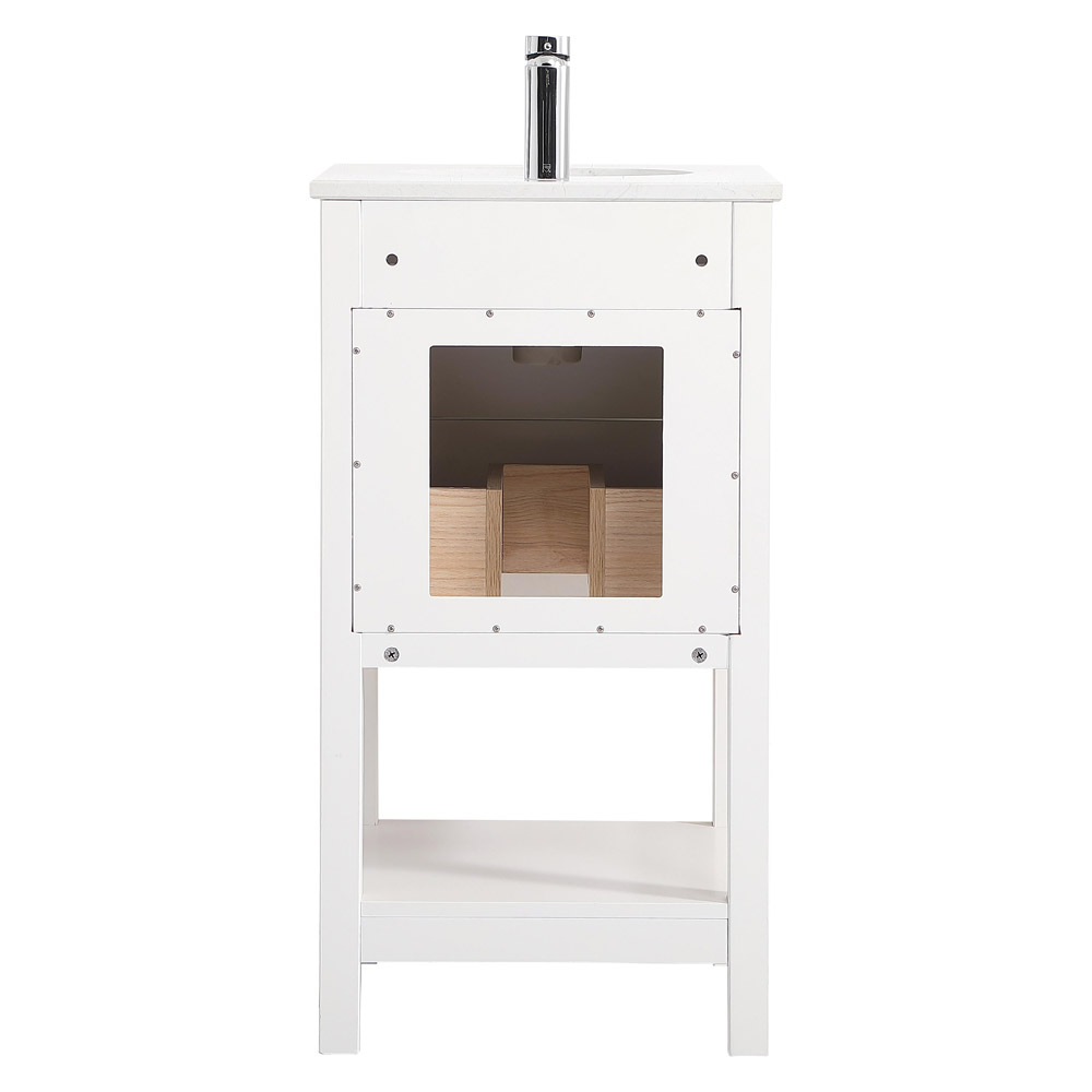 Elegant Bathroom Vanity - White, L 18" (VF19018WH)