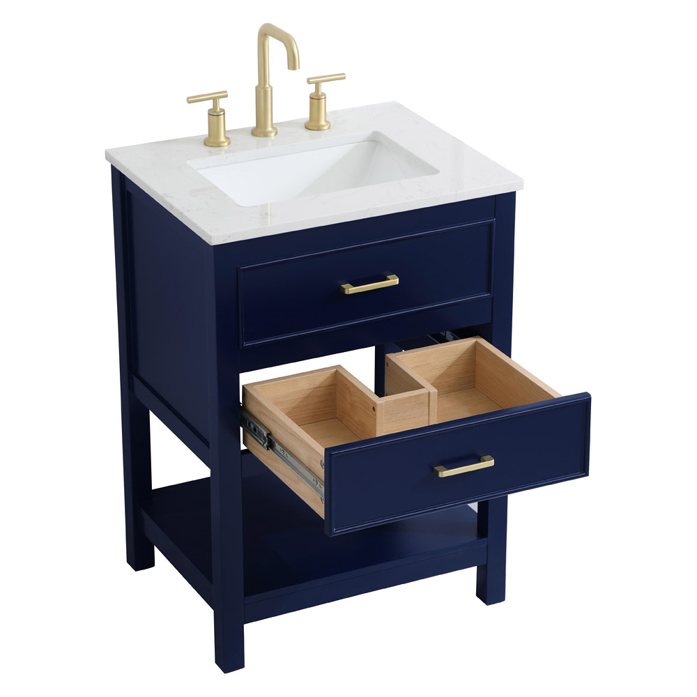 Elegant Bathroom Vanity - Blue, L 24" (VF19024BL)