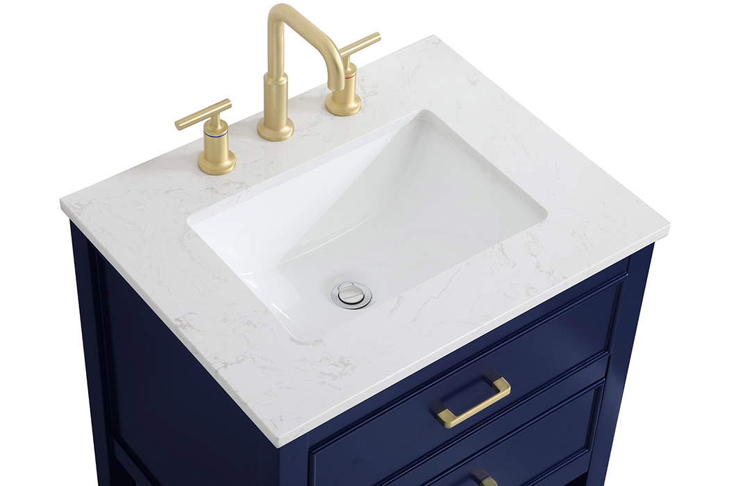 Elegant Bathroom Vanity - Blue, L 24" (VF19024BL)