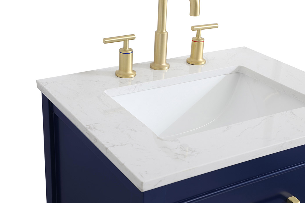 Elegant Bathroom Vanity - Blue, L 24" (VF19024BL)