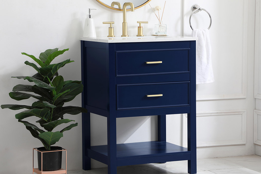 Elegant Bathroom Vanity - Blue, L 24" (VF19024BL)