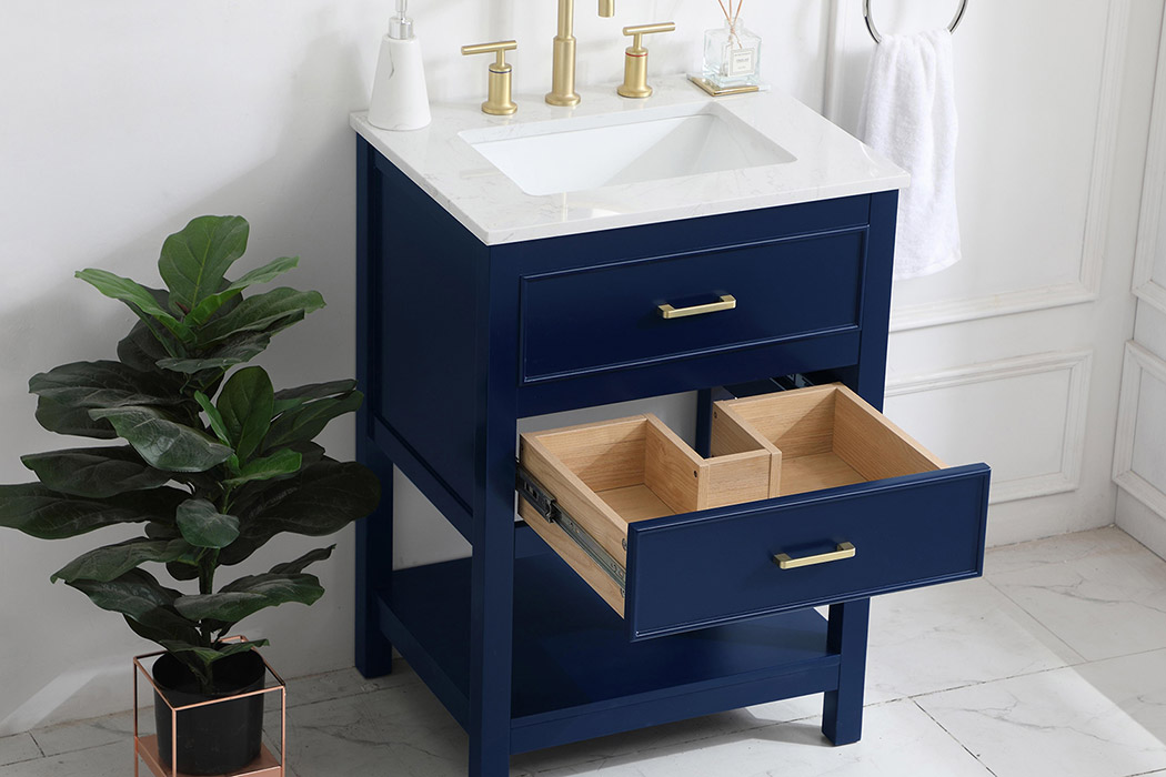 Elegant Bathroom Vanity - Blue, L 24" (VF19024BL)