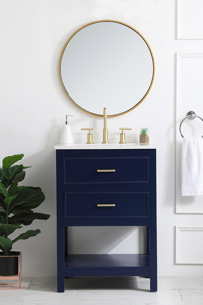 Elegant Bathroom Vanity - Blue, L 24" (VF19024BL)