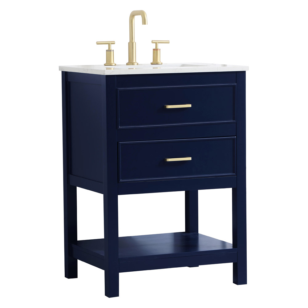 Elegant Bathroom Vanity - Blue, L 24" (VF19024BL)