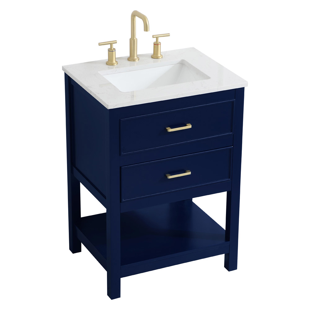 Elegant Bathroom Vanity - Blue, L 24" (VF19024BL)