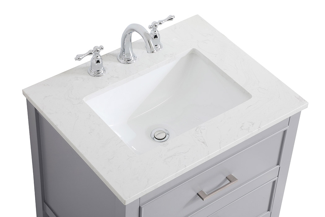 Elegant Bathroom Vanity - Gray, L 24" (VF19024GR)