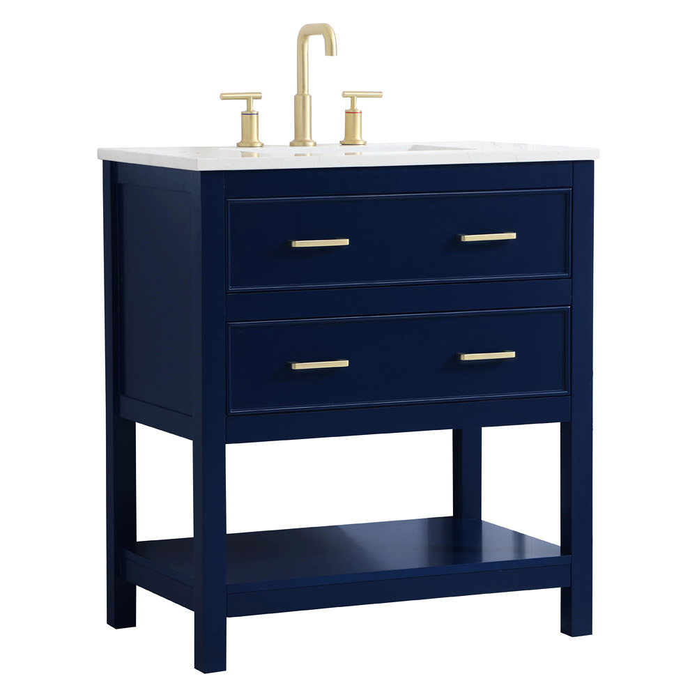 Elegant Bathroom Vanity - Blue (VF19030BL)