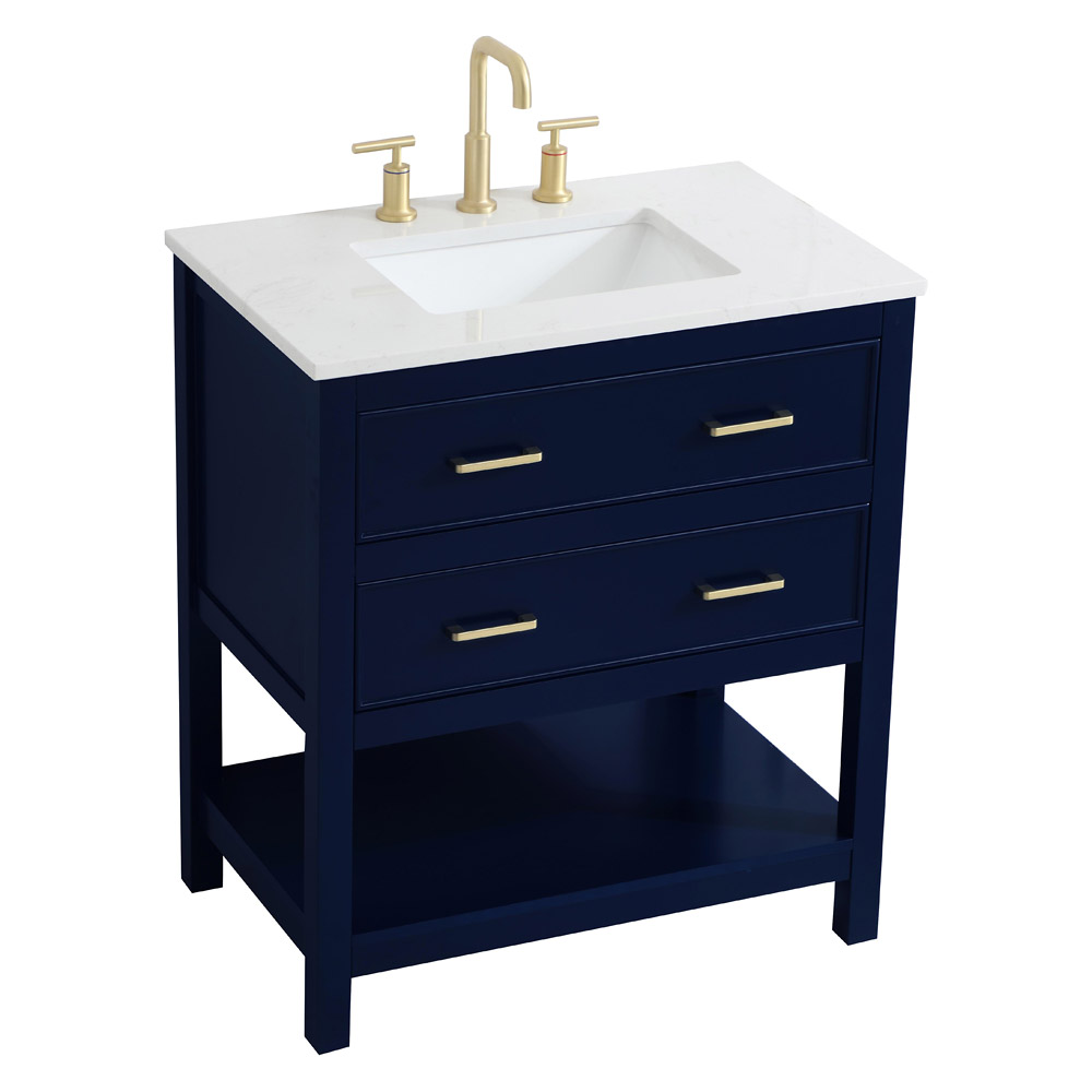 Elegant Bathroom Vanity - Blue (VF19030BL)