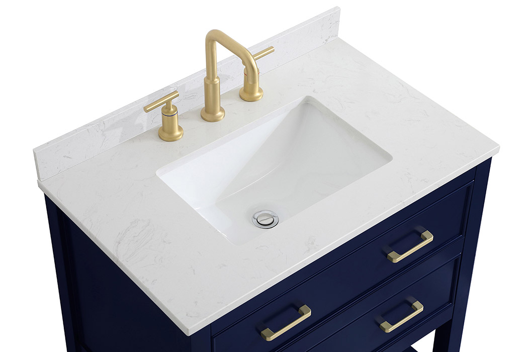 Elegant Bathroom Vanity - Blue (VF19030BL-BS)