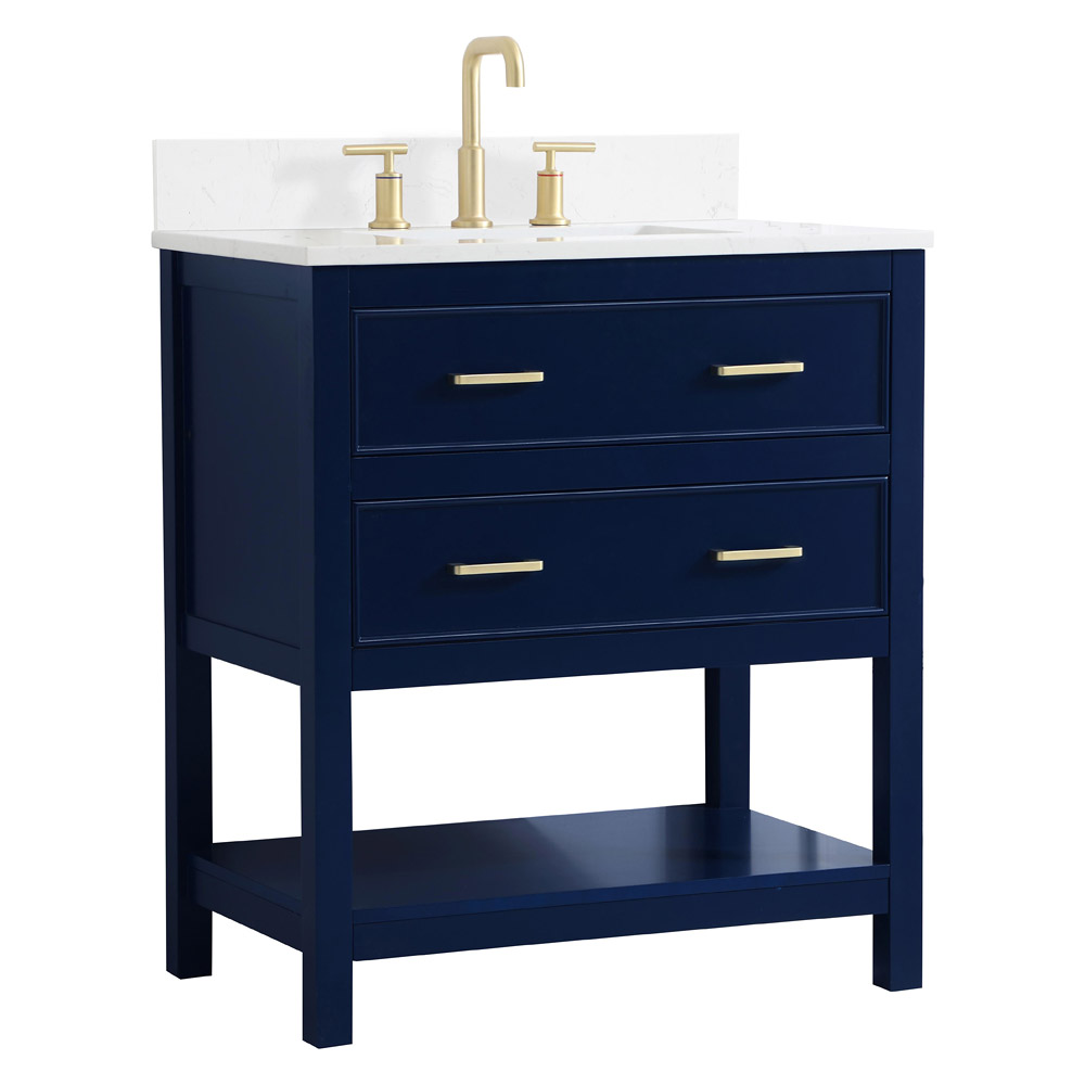 Elegant Bathroom Vanity - Blue (VF19030BL-BS)