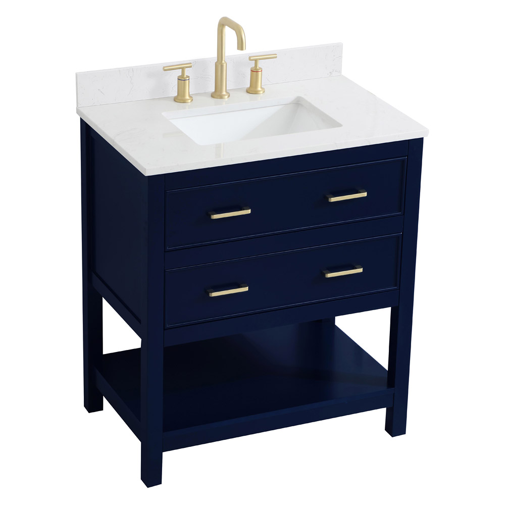 Elegant Bathroom Vanity - Blue (VF19030BL-BS)