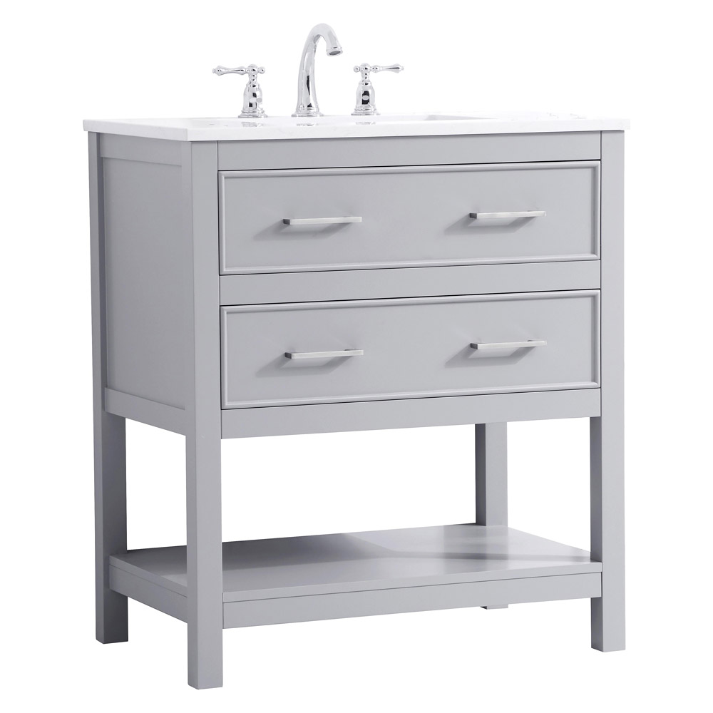 Elegant Bathroom Vanity - Gray (VF19030GR)