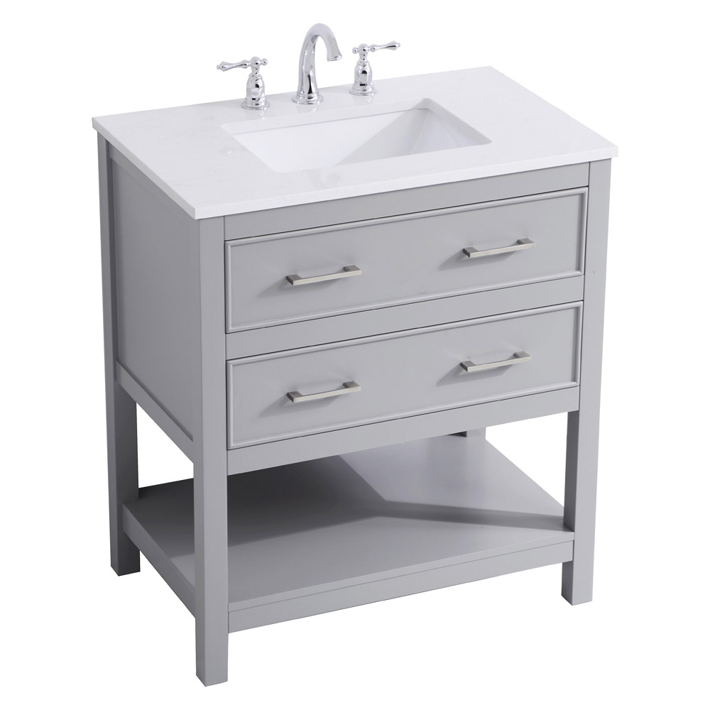 Elegant Bathroom Vanity - Gray (VF19030GR)