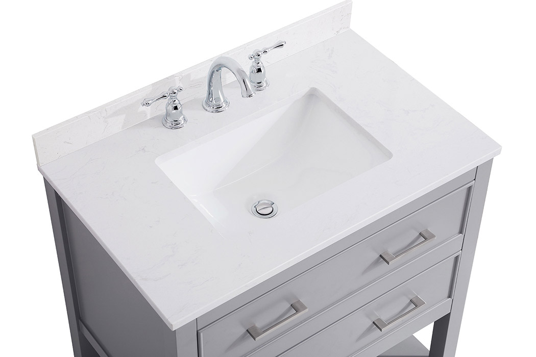 Elegant Bathroom Vanity - Gray (VF19030GR-BS)