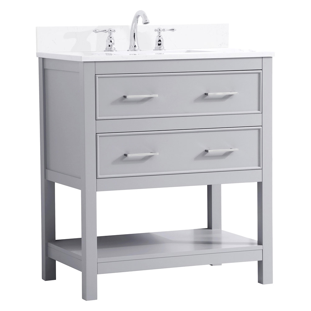 Elegant Bathroom Vanity - Gray (VF19030GR-BS)