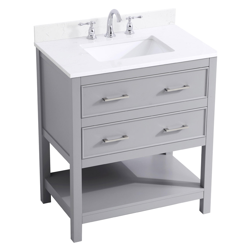 Elegant Bathroom Vanity - Gray (VF19030GR-BS)