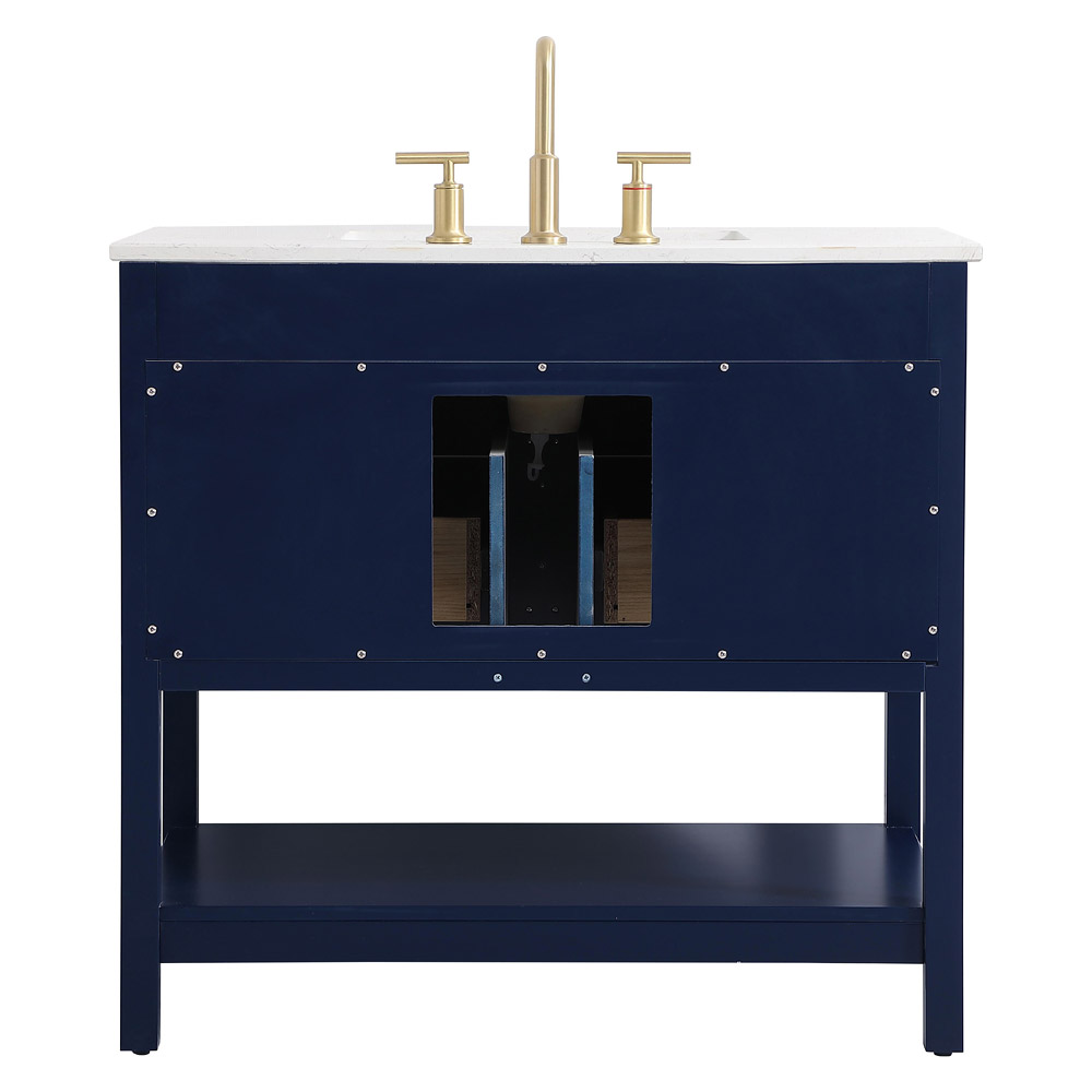 Elegant Bathroom Vanity - Blue (VF19036BL)