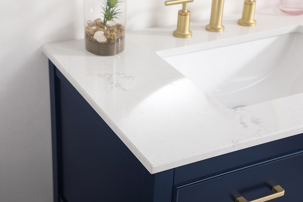 Elegant Bathroom Vanity - Blue (VF19036BL)