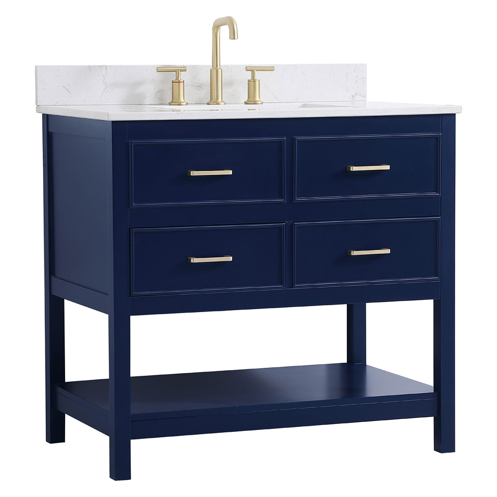 Elegant Bathroom Vanity - Blue (VF19036BL-BS)