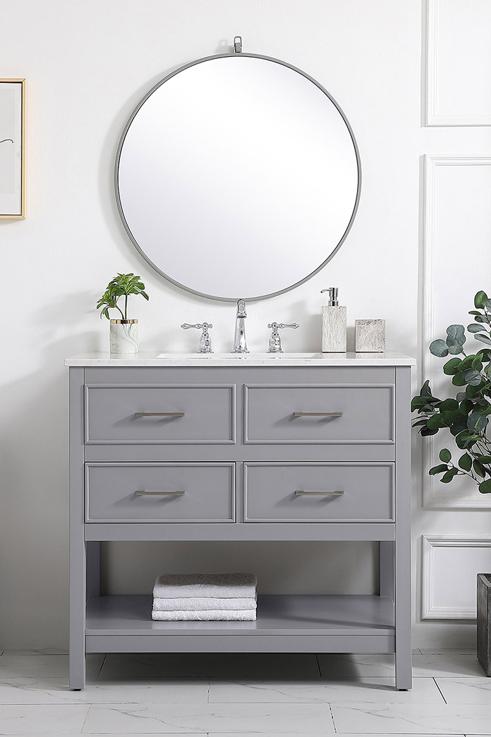 Elegant Bathroom Vanity - Gray (VF19036GR)