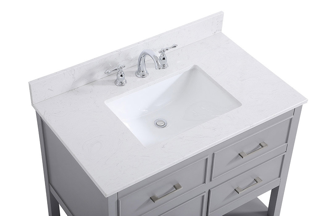 Elegant Bathroom Vanity - Gray (VF19036GR-BS)