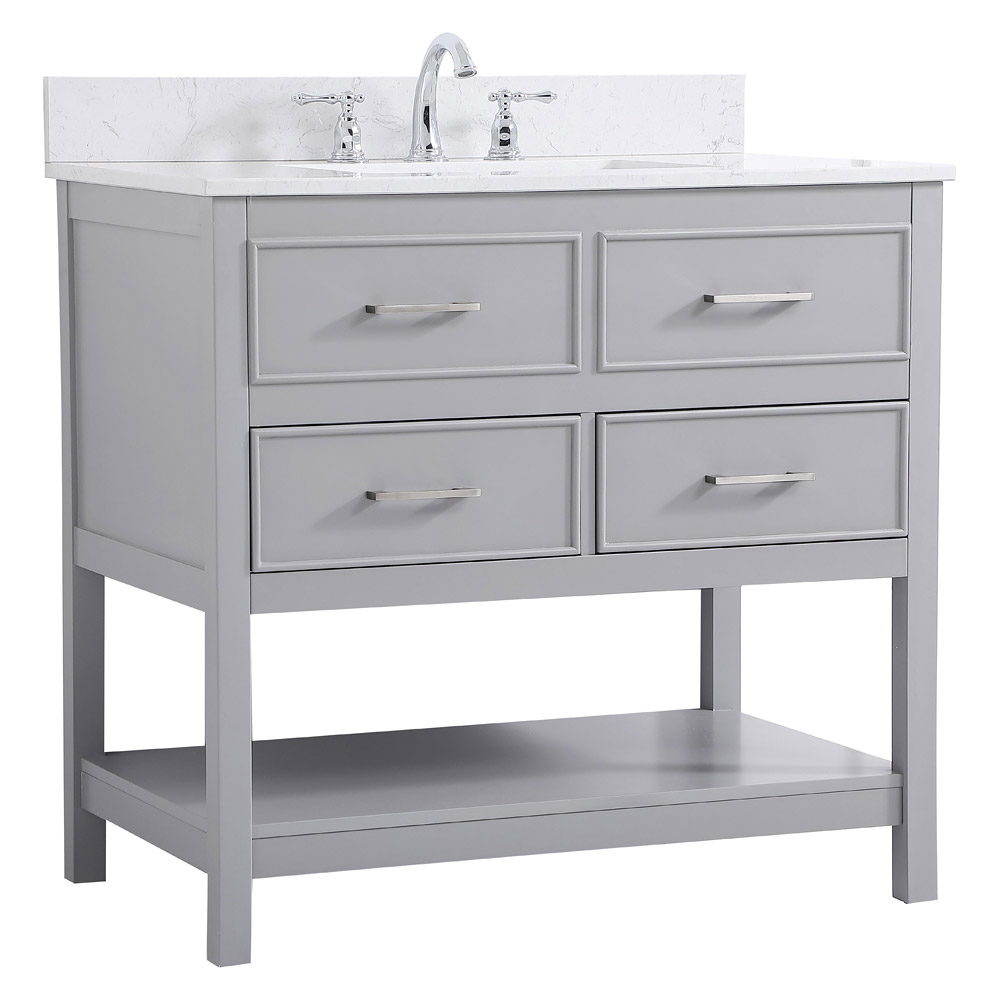 Elegant Bathroom Vanity - Gray (VF19036GR-BS)