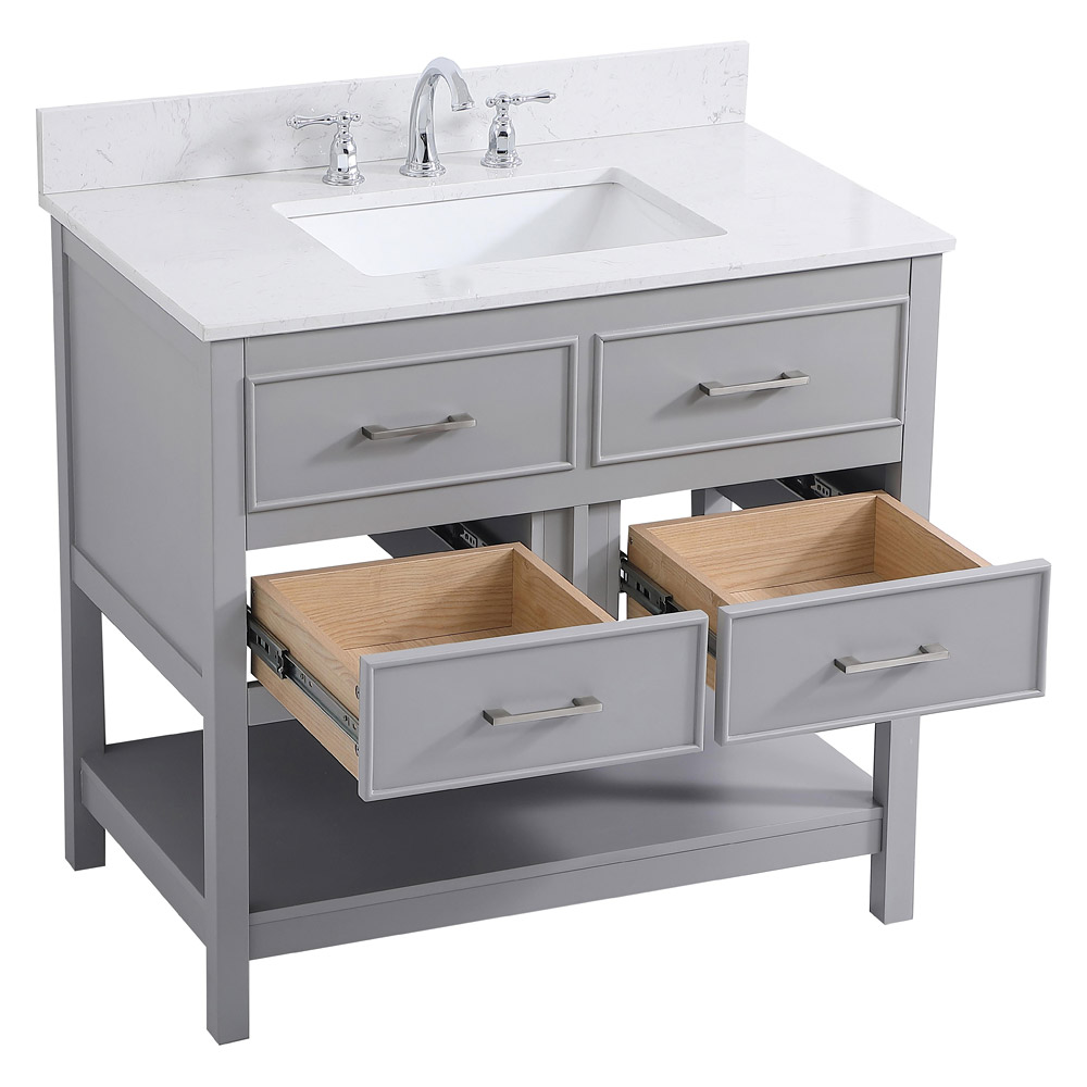 Elegant Bathroom Vanity - Gray (VF19036GR-BS)