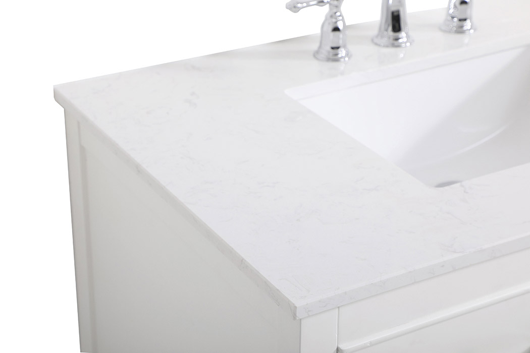 Elegant Bathroom Vanity - White (VF19036WH)