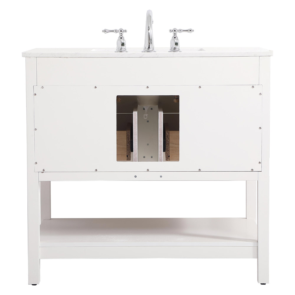 Elegant Bathroom Vanity - White (VF19036WH)