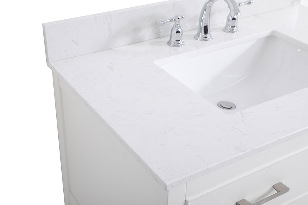 Elegant Bathroom Vanity - White (VF19036WH-BS)