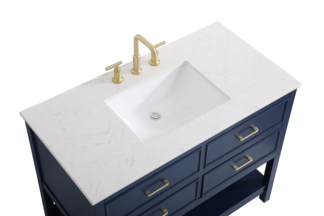 Elegant Bathroom Vanity - Blue (VF19042BL)